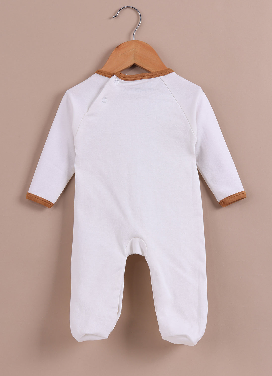 Le Pur Biocool Cotton Off-White Colour Baby Boy Sleepsuit with Hedgehog Print - LE PUR!